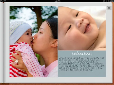 A free baby book app for those of us not so good with the baby book books