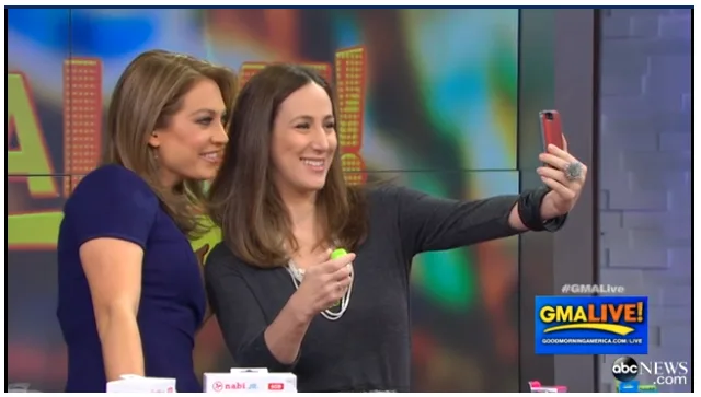 liz gumbinner of cool mom tech and ginger zee on gma live