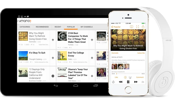 Umano app: A great way to get the news when you feel too busy to get the news.