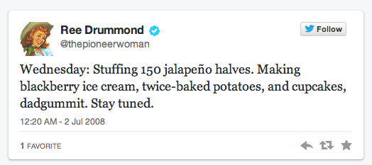 Ree Drummond First Tweet Ree Drummond First Tweet