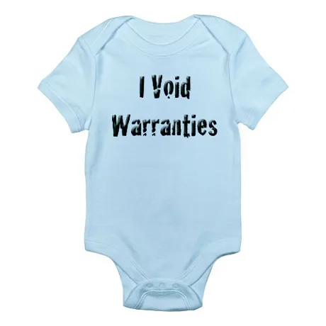 I Void Warranties baby onesie