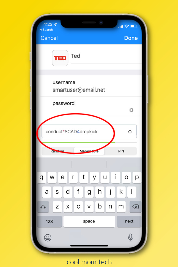 How to create strong passwords using 1Password or other password managers | cool mom tech