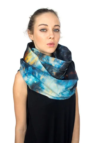 Cool geek accessories: Musca galaxy circle scarf by Shadowplaynyc on CoolMomTech.com