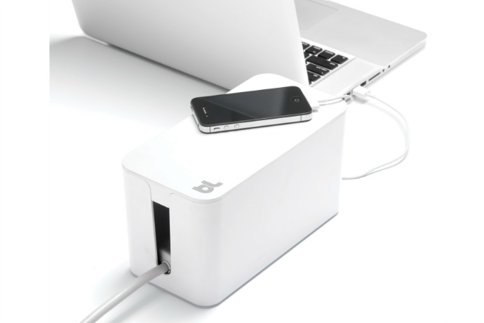 Holiday tech organization tips: BlueLounge cable box hides ugly power strips