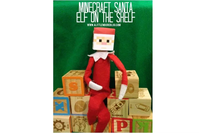 This free printable Minecraft Santa sees you when you’re creeping