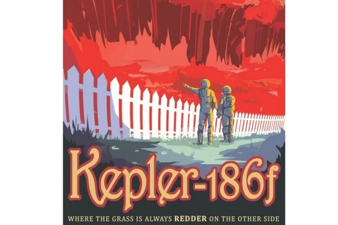 Nasa's Kepler-186f printable vintage travel poster