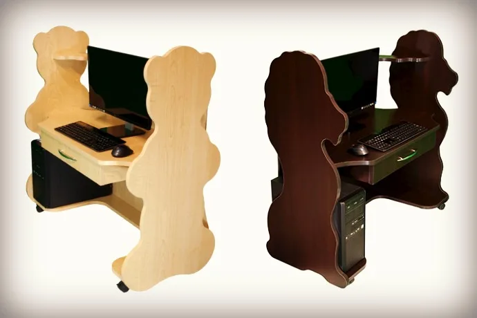 It’s a bunny! It’s a bear! It’s a super cute computer desk for kids.