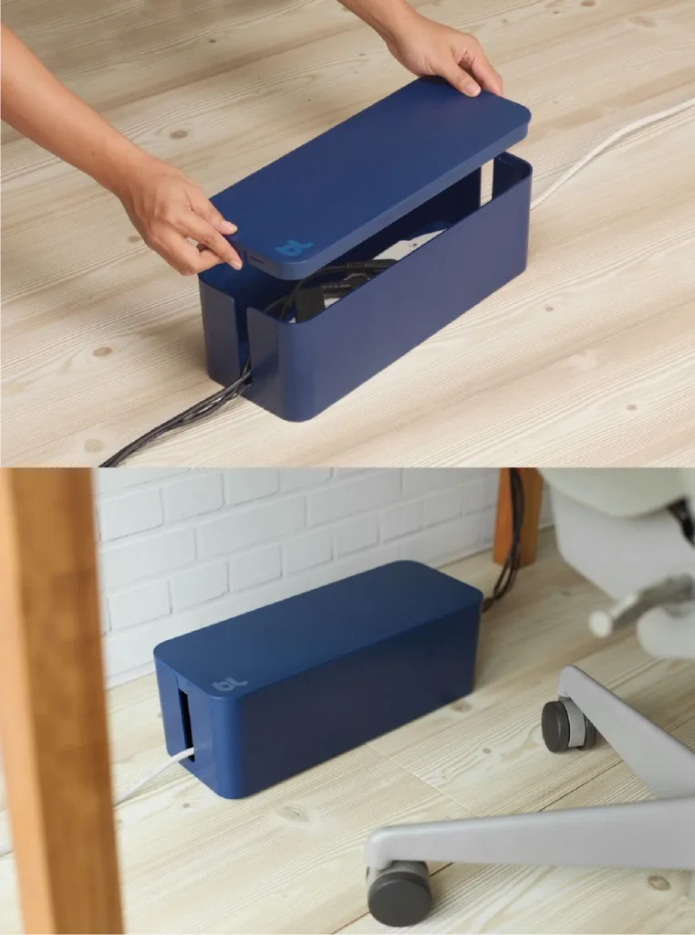 Bluelounge Cable Management box is an elegant, simple solution for taming cords Bluelounge Cable Management box is an elegant, simple solution for taming cords