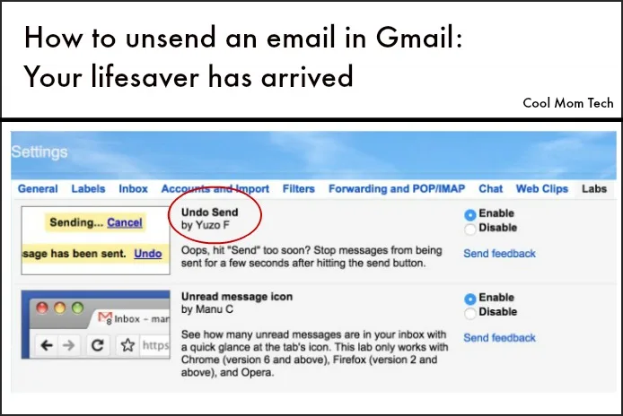 How to unsend email in Gmail | Cool Mom Tech