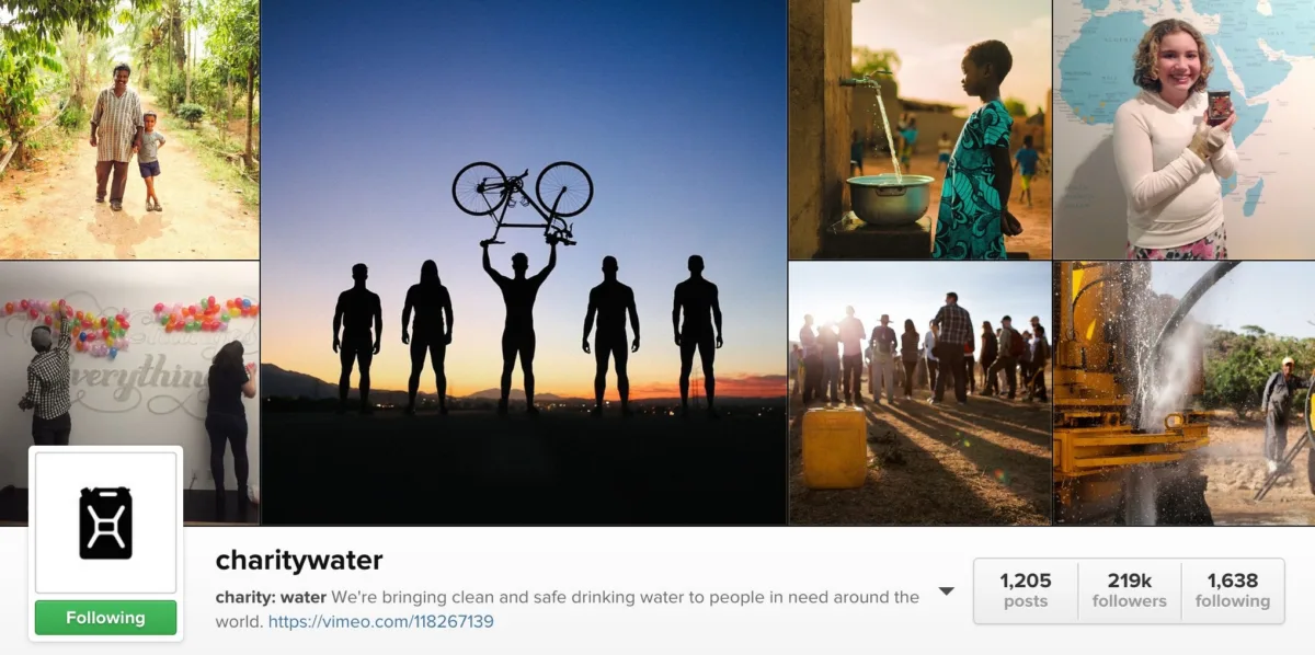 Instagram feeds to make you happy: Charity Water
