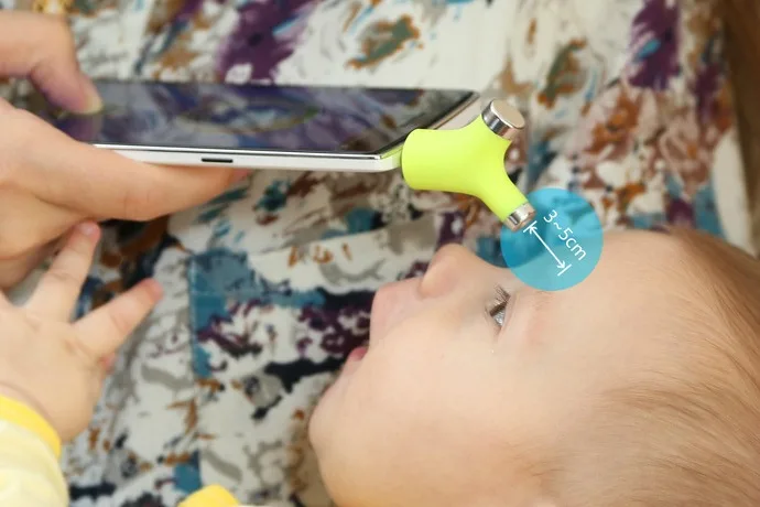 The Wishbone thermometer can accurately take your child's temperature in two seconds.
