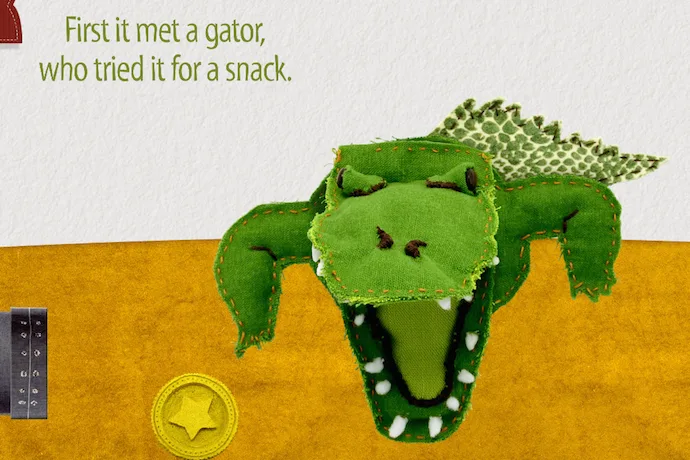 An interactive storybook app for iPad with all the animals, none of the crowds
