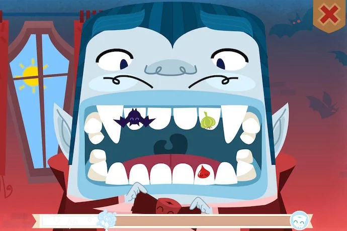 un, free toothbrushing apps for kids: Even little vampires can save their teeth from rot with the fun Toothsavers tooth brushing app.
