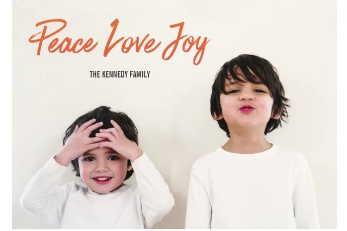 Bond creates, sends, and signs gorgeous, holiday photo cards for you. Put away those pens!