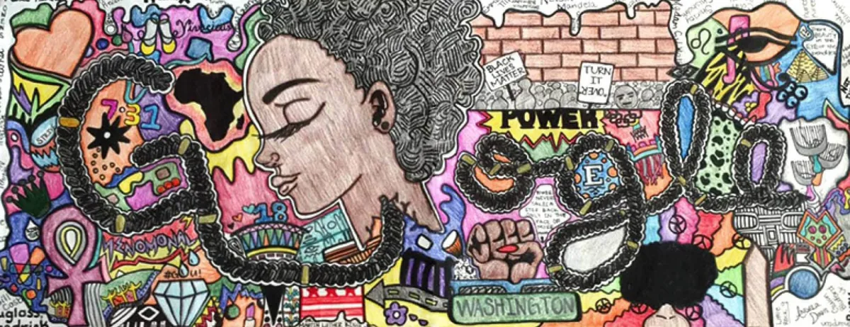 2016 winning student Google Doodle: Akilah Johnson's My Afrocentric Life