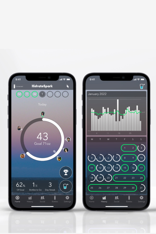 HidrateSpark Smart Water Bottle companion app - how it helps keep you hydrated