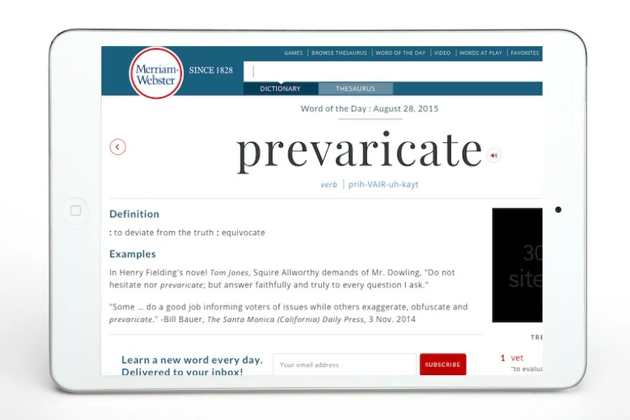 Get informative -- and sometimes snarky -- daily definitions and more from the free Merriam-Webster dictionary app