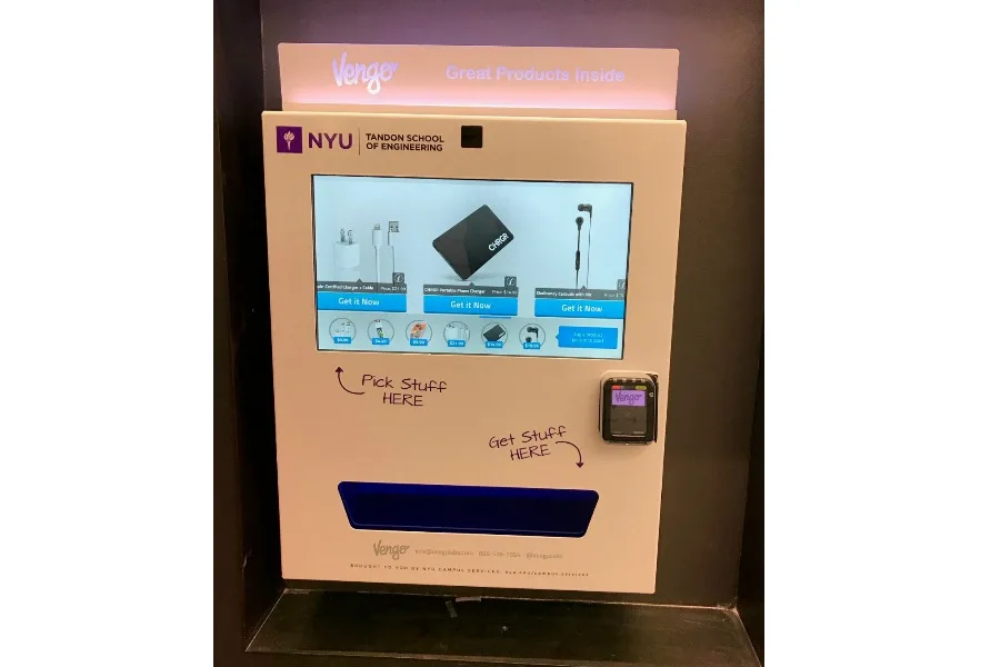 Vengo sells earbuds, chargers, and Advil. We want one!