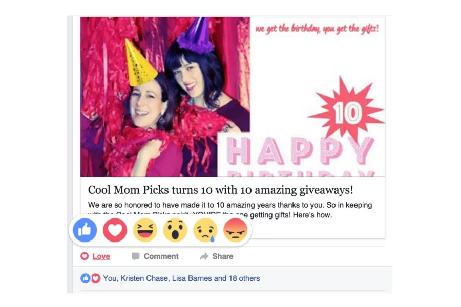 Here's how Facebook is using Facebook Reactions to decide what goes in your news feed | Cool Mom Tech