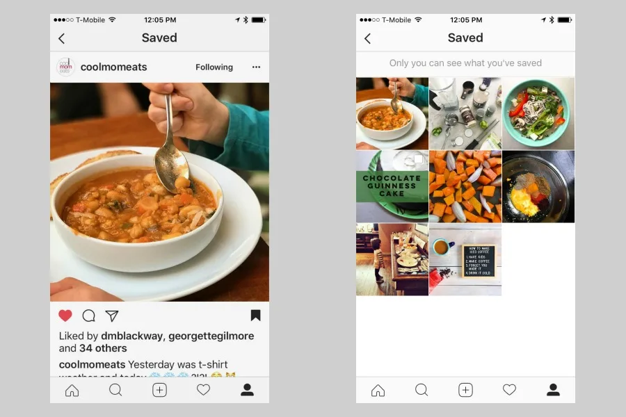 Here's how to use the Saved Photo tab on Instagram | Cool Mom Tech