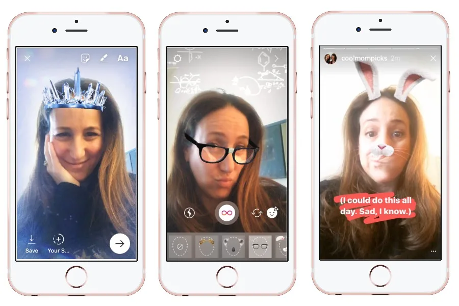 How to use the fun new Instagram 3-D facial filters. Wheeeee! Snapchatty