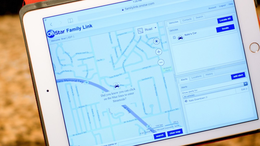 OnStar's Family Link shows you where your child's car is, in real time. OnStar's Family Link shows you where your child's car is, in real time.