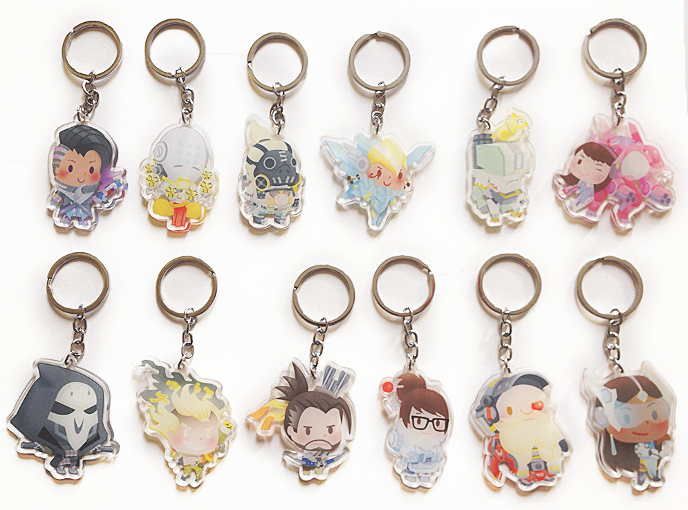 cool gamer school supplies | Overwatch Keychains | back to school shopping 2017