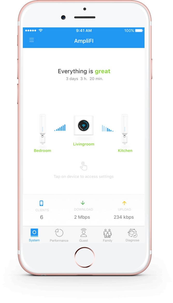 Check your home's WiFi signal with the AmpliFi WiFi boosting router. Check your home's WiFi signal with the AmpliFi WiFi boosting router.