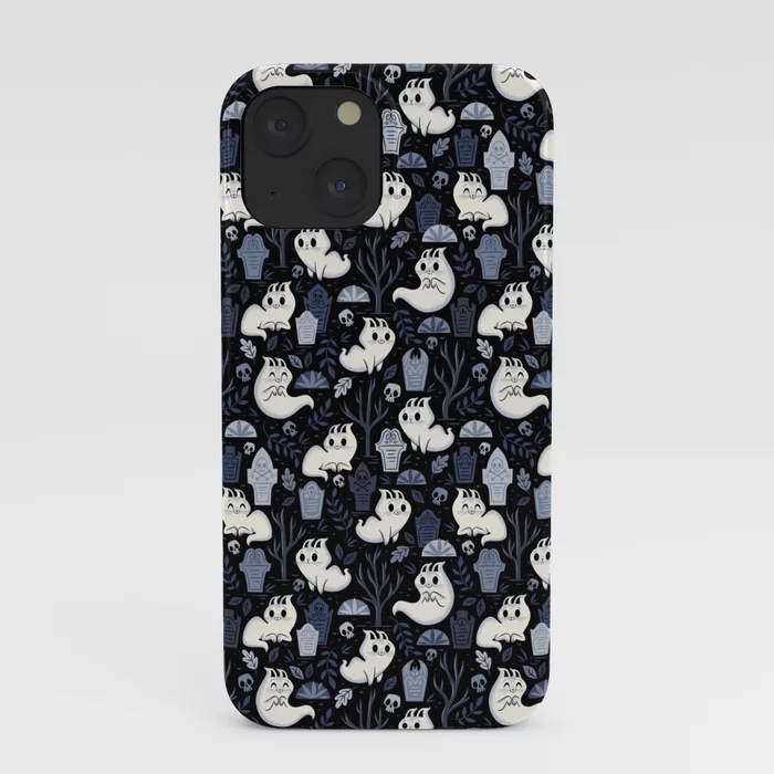 Halloween iPhone cases you can use all year: Cemetery ghost cat case from There Will Be Cute Halloween iPhone cases you can use all year: Cemetery ghost cat case from There Will Be Cute