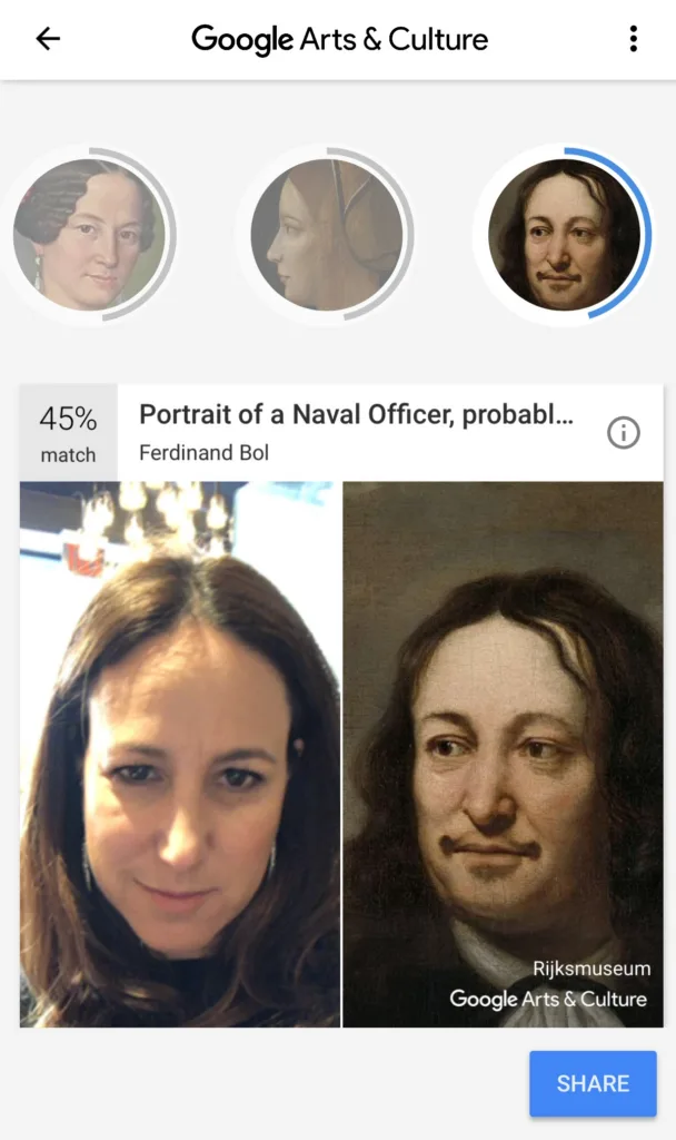 Google's Arts & Culture app compares your selfie with famous works of classical art
