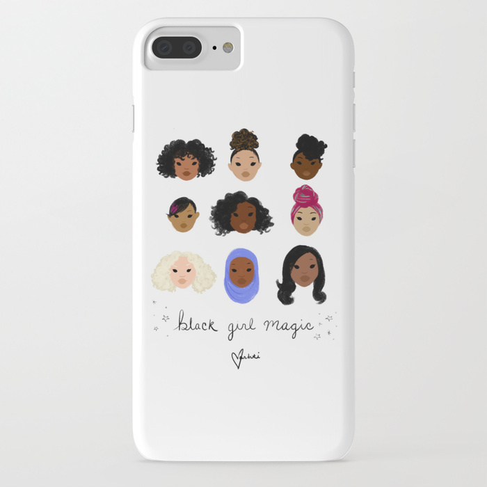 Girl power phone cases: Black Girl Magic phone case by Vashti Harrison