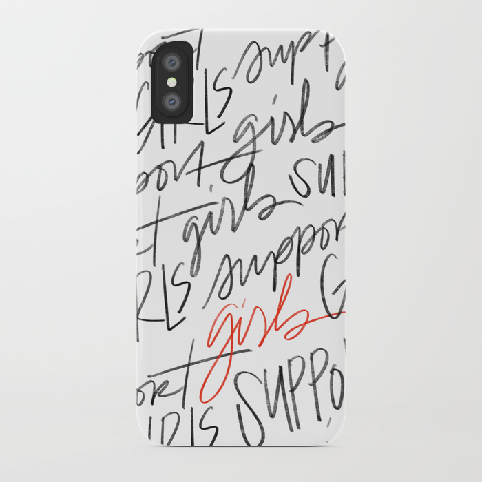 Girl Power phone cases: Girls Support Girls phone case by Hello Big Idea