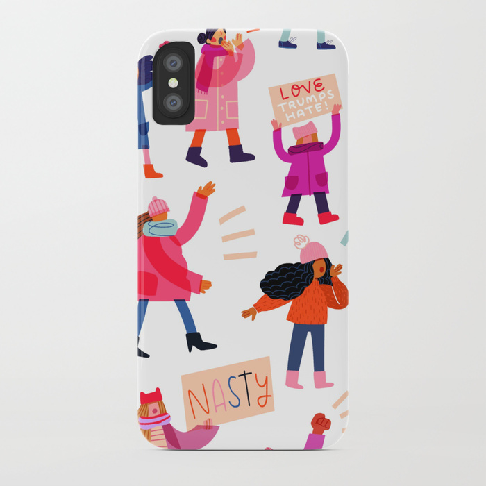 Strong girl phone cases: Marching Together phone case by Alyssa M Gonzalez