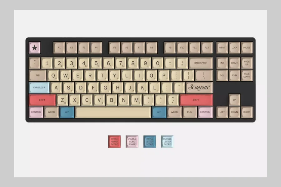 This Scrabble keyboard is a triple word SCORE!