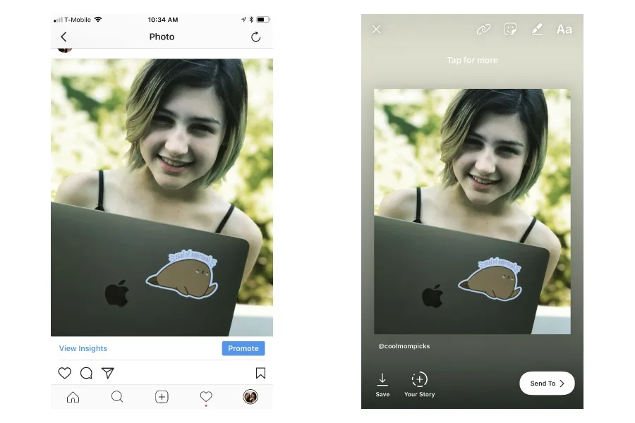 How to post photos from your Instagram Feed to your Instagram Story