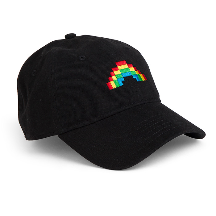 Delightfully geeky gifts under $20 | 8-Bit Rainbow Baseball Hat Geeky gifts under $20: 8-Bit hat