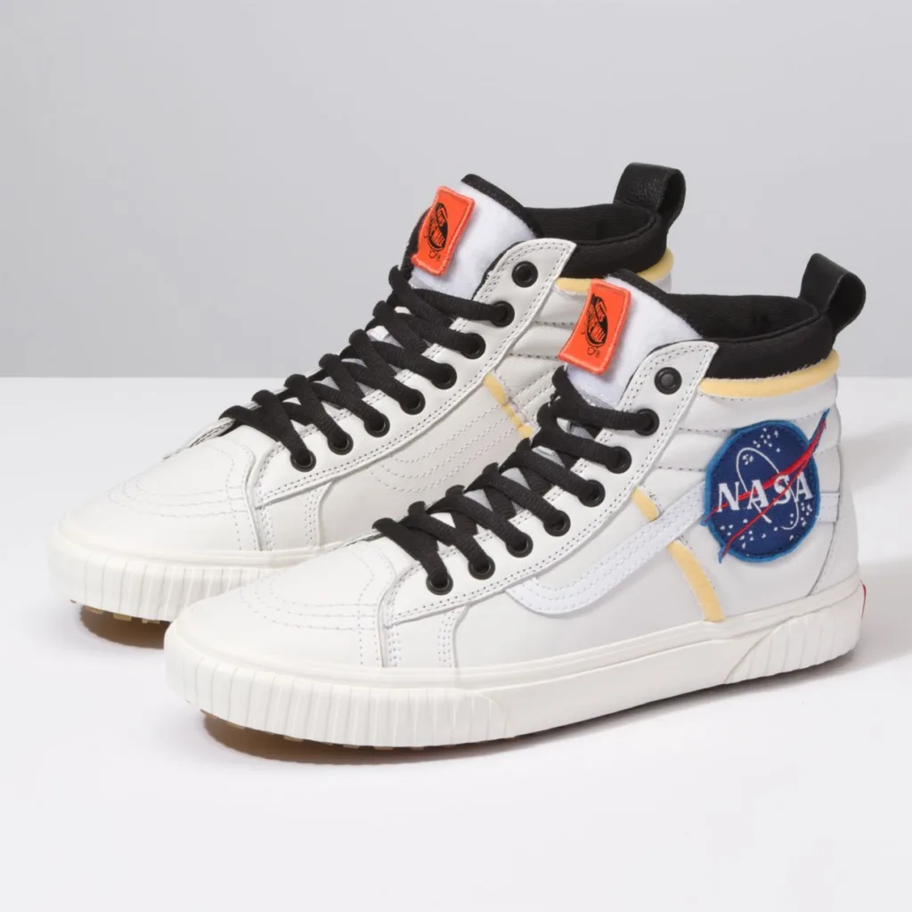 Vans x Space Voyager Sk8-hI 46 MTE DX sneakers in white, in partnership with NASA Vans x Space Voyager Sk8-hI 46 MTE DX sneakers in white, in partnership with NASA