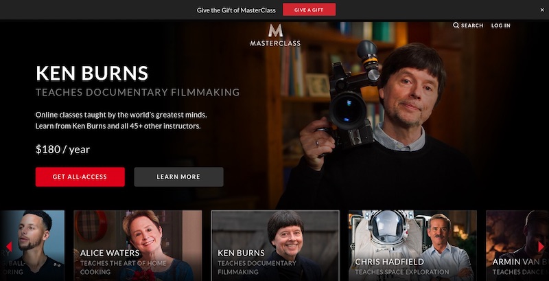 Digital subscription gifts: MasterClass courses