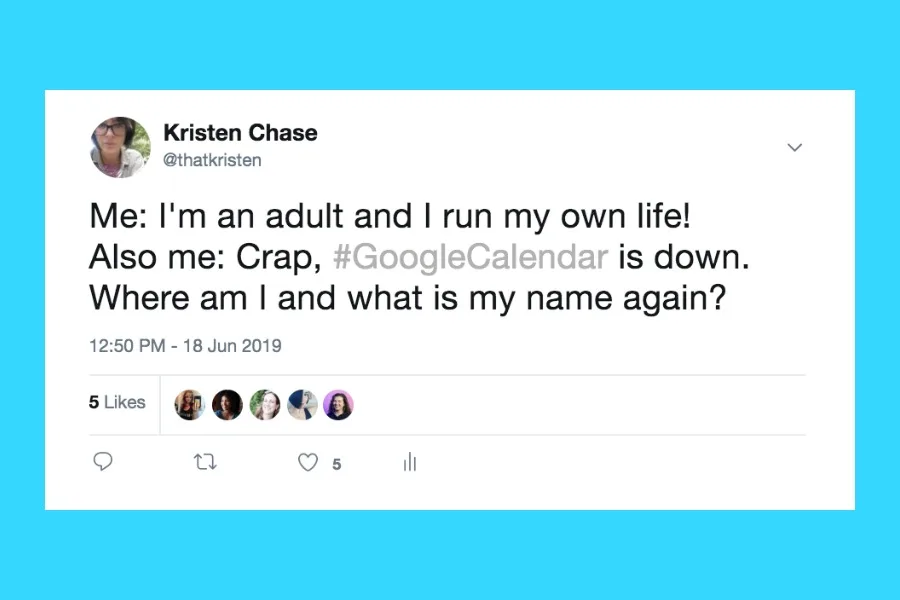 Some of the funniest Twitter responses to #GoogleCalendarDown