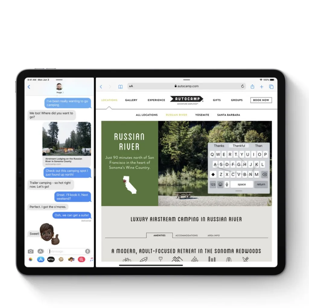 Best Apple news for parents: iPadOS will allow you to overlay a small keyboard over your web page, so you can type/text and scroll at once!