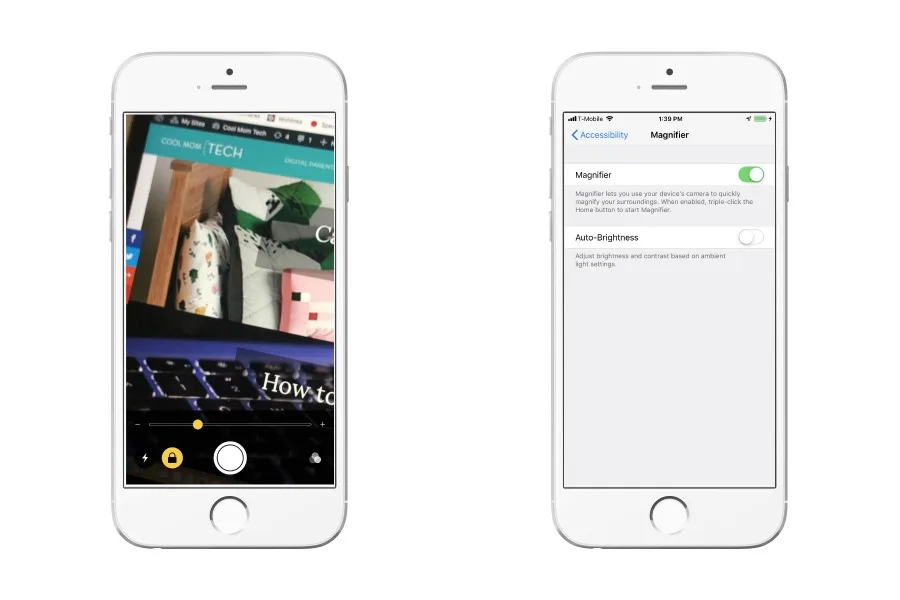 Forget your readers? Try the magnifier on your iPhone instead.