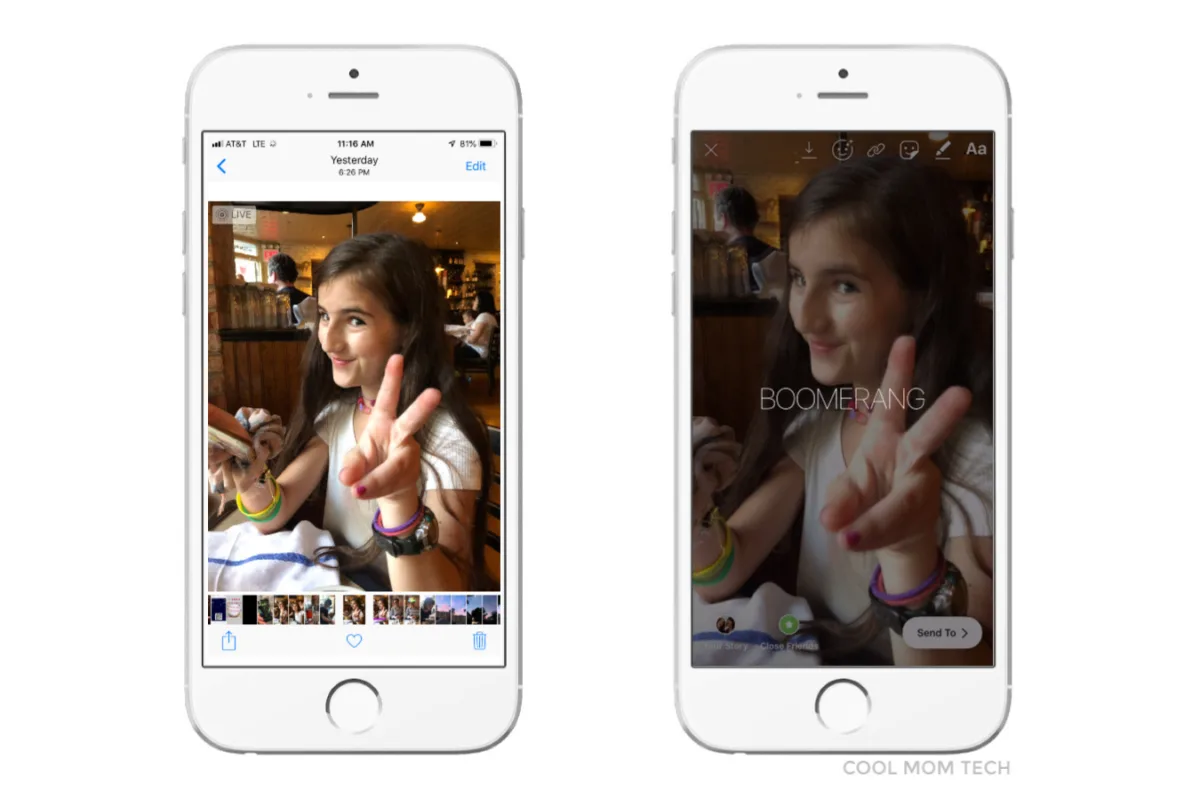 Instagram Stories trick: Turn your Live Photos into Boomerangs!