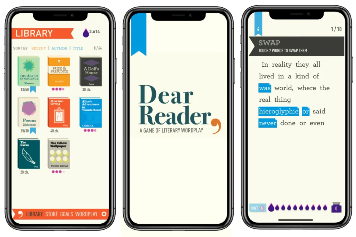 Dear Reader is the addictive wordplay game for fans of Jane Austen and Edgar Allen Poe. Yes, really.