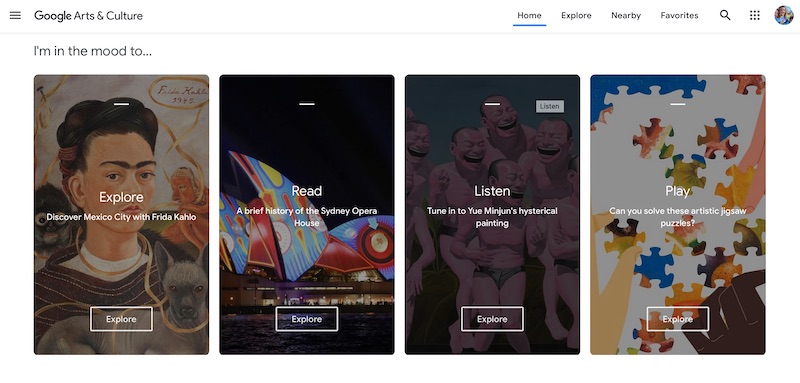 Great online resources for homeschool: Google Arts & Culture's site is a creative playground