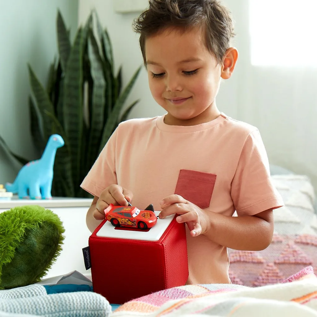 The new Toniebox lets kids choose their own content using figurines of familiar characters. The new Toniebox lets kids choose their own content using figurines of familiar characters.