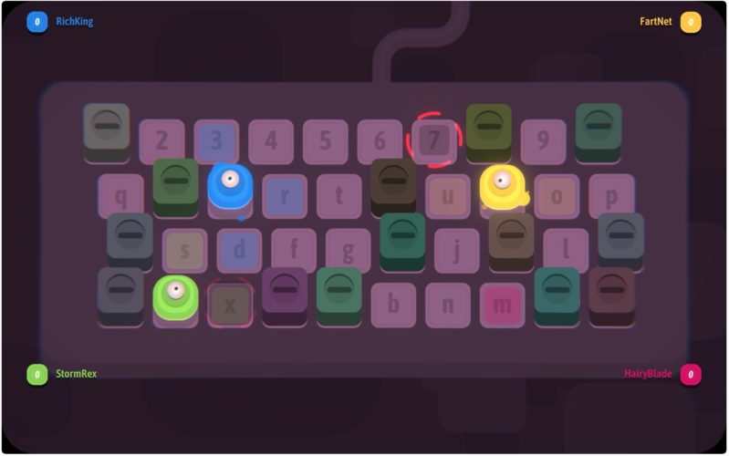 5 fun typing games for kids: keyWars challenges kids to compete against friends, with a keyboard as the battleground.