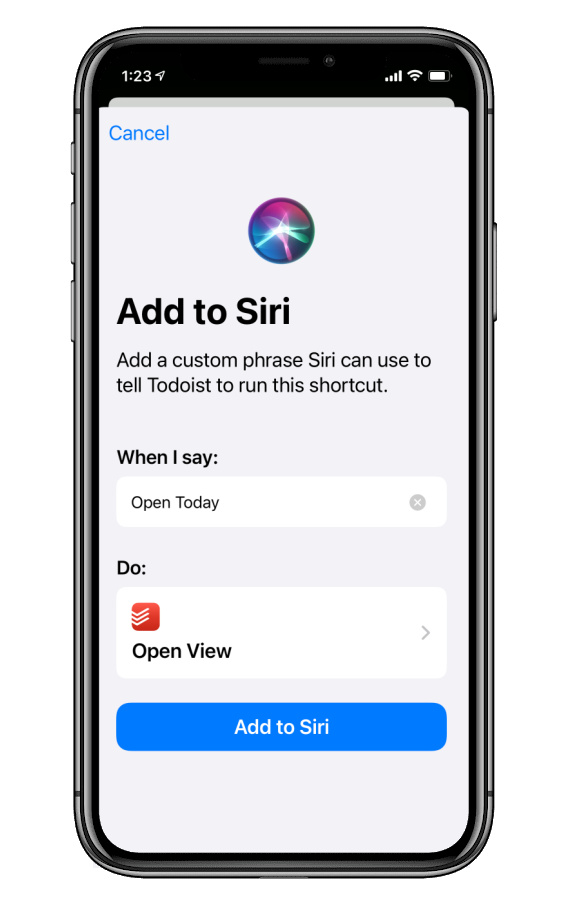 Siri integration is one way the Todoist to-do list app makes organization easier 