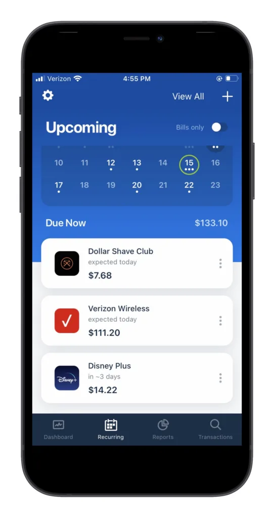 Apps to help you manage subscriptions: Truebill