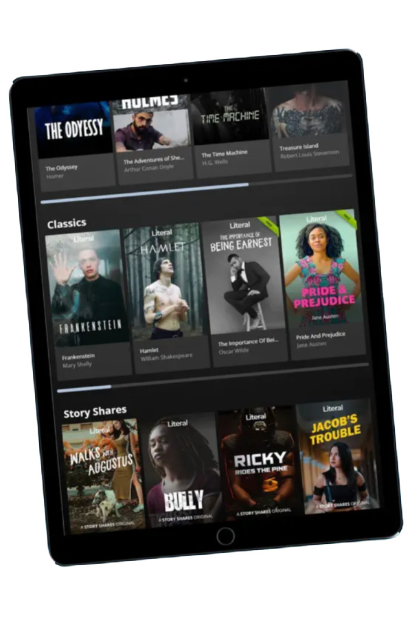 Literal An Addictive Reader: terrific reading app for tweens and teens because it teaches classic novels by turning dialogue into group chat!