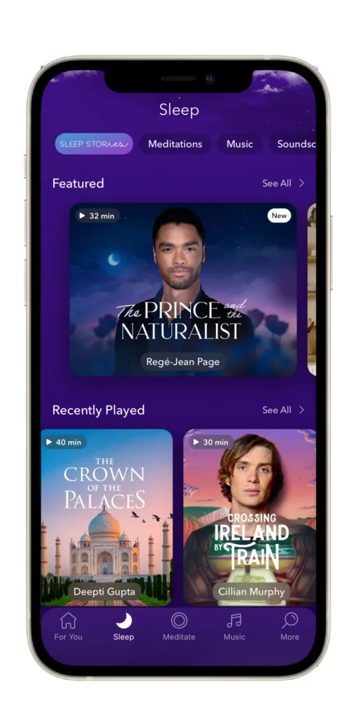Sleep stories on the Calm app: It isn't just for meditation
